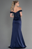 Robe de Soirée Longue Bleu Marine ABU3384
