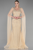 Robe de Fiançailles Design Personnalisé Longue Or ABU3357