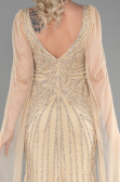 Robe de Fiançailles Design Personnalisé Longue Or ABU3357