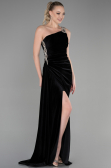 Robe de Soirée Longue Velours Noir ABU3365