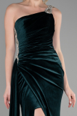 Robe de Soirée Longue Velours Émeraude ABU3365
