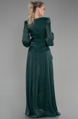 Robe de Soirée Longue Mousseline Émeraude ABU3397