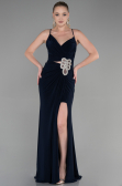 Robe de Soirée Longue Bleu Marine ABU3363