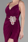 Robe de Soirée Longue Prune ABU3363