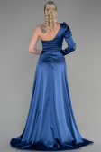 Robe De Soirée Satin Longue Indigo ABU1715