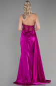 Robe De Soirée Satin Longue Fushia ABU3376