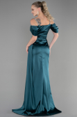 Robe de Soirée Longue Satin Émeraude ABU3398