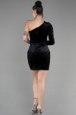 Robe de Cérémonie Courte Velours Noir ABK1886