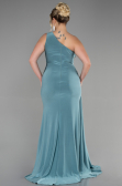 Robe Grande Taille Longue Turquoise ABU3132