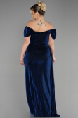 Robe De Soirée Grande Taille Longue Bleu Marine ABU2658