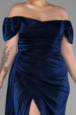 Robe De Soirée Grande Taille Longue Bleu Marine ABU2658