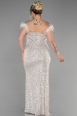Robe de Soirée Grande Taille Longue Squameuse Vison ABU3193