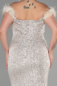 Robe de Soirée Grande Taille Longue Squameuse Vison ABU3193