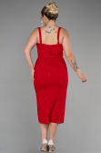 Robe De Invitation Grande Taille Midi Rouge ABK1882