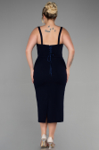 Robe De Invitation Grande Taille Midi Bleu Marine ABK1882
