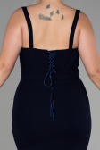 Robe De Invitation Grande Taille Midi Bleu Marine ABK1882