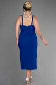 Robe De Invitation Grande Taille Midi Bleu Saxe ABK1882