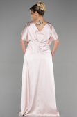 Robe De Fiançailles Grande Taille Longue Satin Beige ABU3442