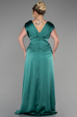 Robe De Fiançailles Grande Taille Longue Satin Émeraude ABU3433