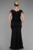 Robe de Soirée Grande Taille Longue Lacé Noir ABU3435