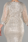 Robe de Soirée Grande Taille Courte Vison ABK631