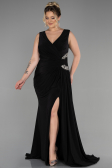 Robe Grande Taille Longue Noir ABU3438