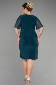 Robe De Soirée Grande Taille Mousseline Courte Émeraude ABK1299