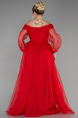 Robe Grande Taille Longue Rouge ABU1535