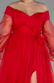 Robe Grande Taille Longue Rouge ABU1535