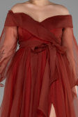 Robe Grande Taille Longue Marron clair ABU1535