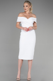 Robe de Cérémonie Midi Blanc ABK1902