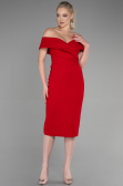 Robe de Cérémonie Midi Rouge ABK1902