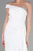 Robe Queue De Poisson Longue Blanc ABU3324