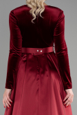 Robe De Soirée Longue Rouge Bordeaux ABU1523