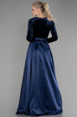 Robe De Soirée Longue Bleu Marine ABU1523