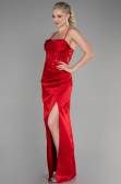 Robe de Soirée Longue Satin Rouge ABU3459