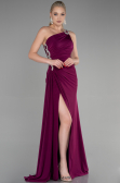 Robe De Soirée Longue Prune ABU2964