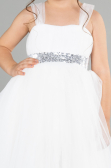 Robe de Soirée Enfants Longue Blanc ABU3031