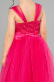Robe De Soirée Enfants Longue Fushia ABU3031