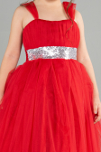 Robe de Soirée Enfants Longue Rouge ABU3031