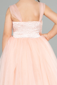 Robe De Soirée Enfants Longue Saumon ABU3031