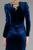 Robe de Cérémonie Midi Velours Bleu Marine ABK1896