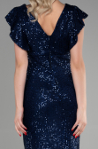 Robe Queue de Poisson Longue Bleu Marine ABU1481