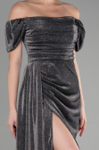 Robe de Soirée Longue Anthracite ABU2657