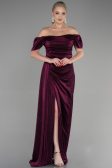 Robe De Soirée Longue Prune ABU2657