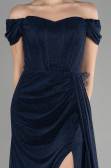 Robe de Soirée Longue Bleu Marine ABU3472