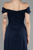 Robe de Soirée Longue Bleu Marine ABU3472