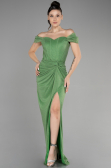 Robe de Soirée Longue Pistache vert ABU3473