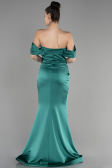 Robe Queue de Poisson Longue Satin Émeraude ABU3479