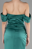 Robe Queue de Poisson Longue Satin Émeraude ABU3479
